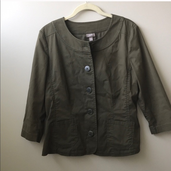 J.jill jacket  olive green - Picture 2 of 5